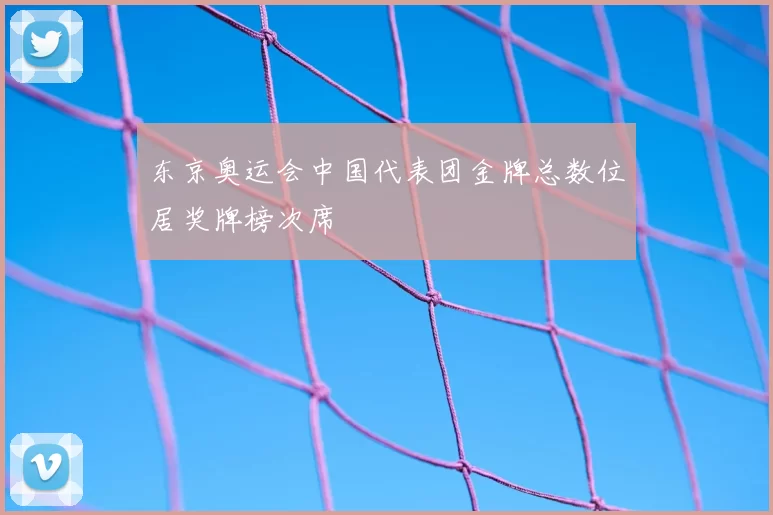 东京奥运会中国代表团金牌总数位居奖牌榜次席